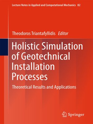 cover image of Holistic Simulation of Geotechnical Installation Processes